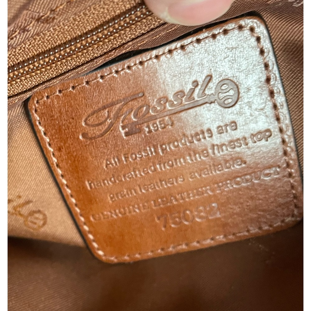 Fossil’s Leather, Suede, Tapestry Patchwork Satch… - image 7